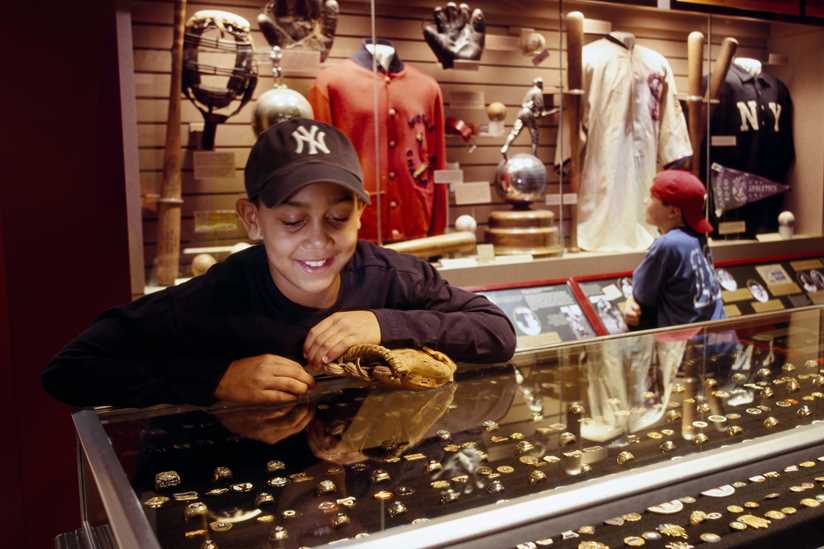 Exhibit on the New york Yankees at the National Baseball Hall of Fame in  Coopestown, New York Stock Photo - Alamy