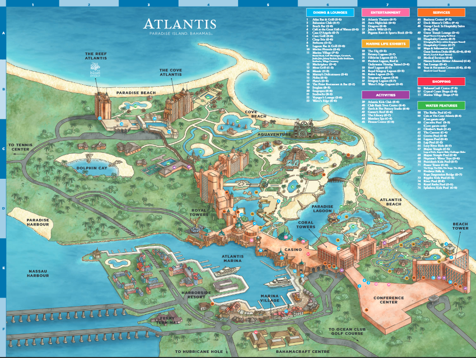 Walking Paradise Island Bahamas Map