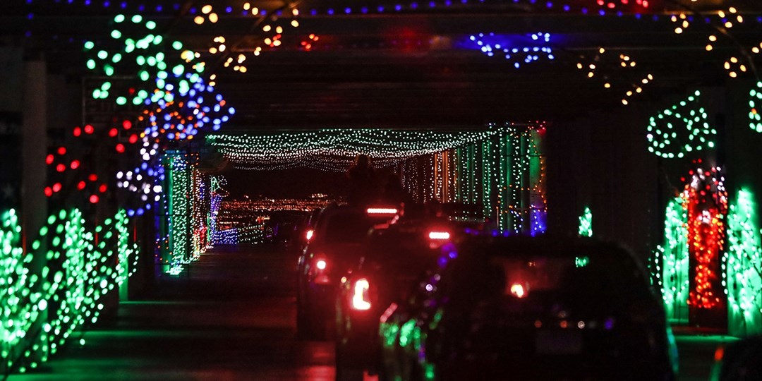 Drivethru holiday lights at Vegas Speedway