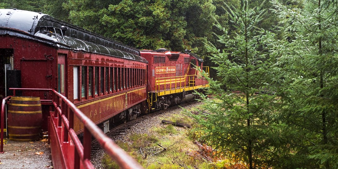 Skunk Train Ride thru California Redwoods | Travelzoo