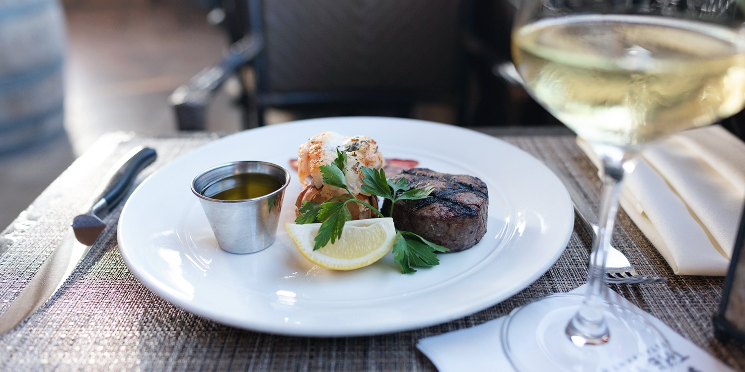 129 The Winery Tustin Surf & Turf Dinner for 2 w/Wine Travelzoo