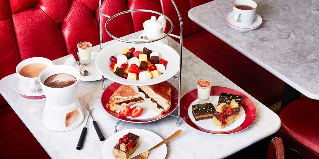 £36 Café Rouge chocolate afternoon tea & martini for 2 Travelzoo