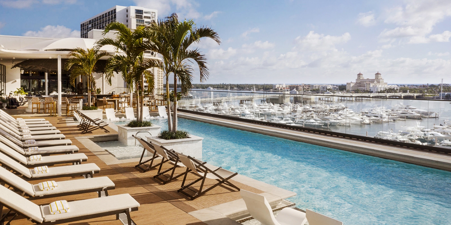 Soak up some Florida sunshine at the rooftop saltwater pool