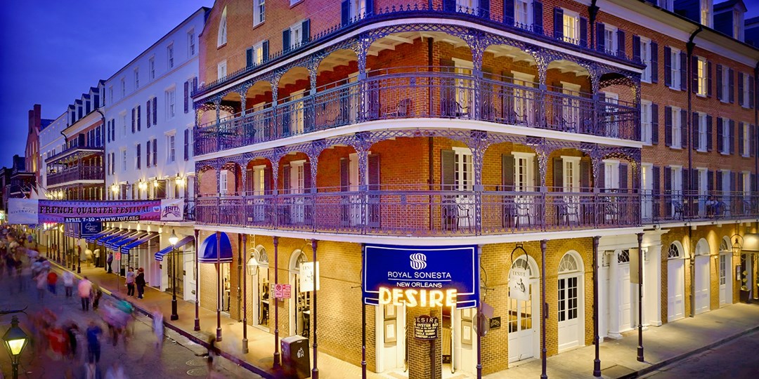 The Royal Sonesta New Orleans hotel on Bourbon Street
