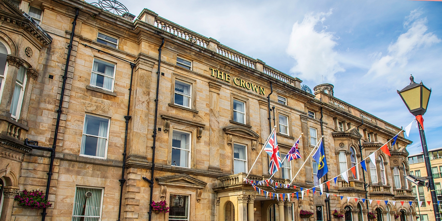 The Crown Hotel is part of Harrogate's fashionable Montpellier Quarter, in the town centre