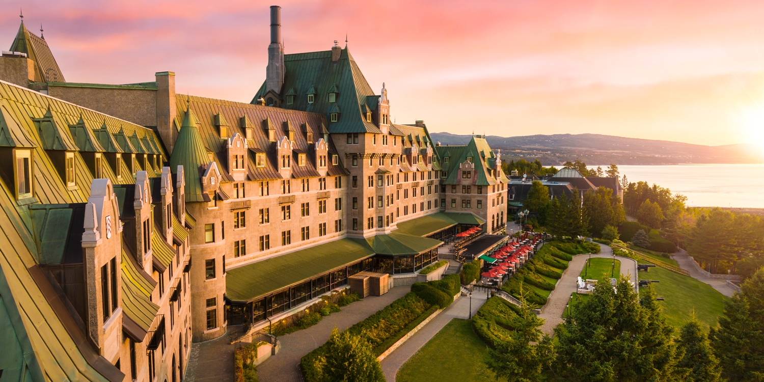 Set on the banks of the St. Lawrence River, this historic hotel is 90 minutes from Quebec City